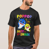 Poppop Of The Birthday Shark Dad Mom Matching Fami T-shirt (Voorkant)