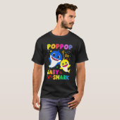 Poppop Of The Birthday Shark Dad Mom Matching Fami T-shirt (Voorkant volledig)