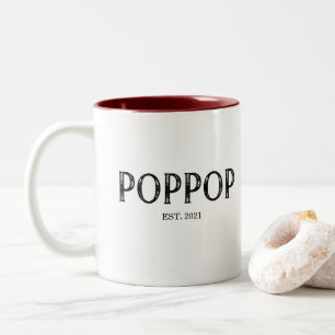 PopPop Oprichtingsjaar Tweekleurige Koffiemok