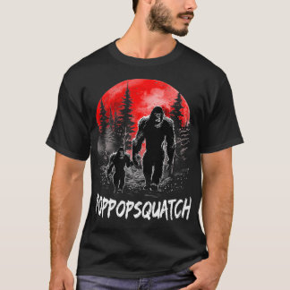 Poppop Squatch Grappige papa Vaders dag T-shirt