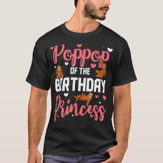 Poppop van de verjaardag prinses Sloth Day Celebra T-shirt