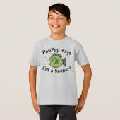 PopPop zegt dat ik een keeper ben! T-shirt (Voorkant volledig)