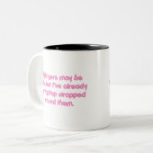 PopPop's (roze) Tweekleurige Koffiemok (Voorkant links)