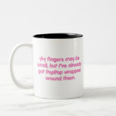 PopPop's (roze) Tweekleurige Koffiemok (Links)