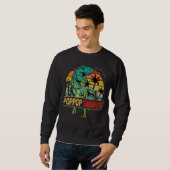 Poppopsaurus Rex Dinosaur Familie Matching Trui (Voorkant volledig)
