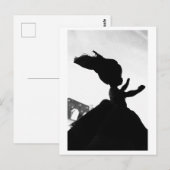 Popportret - Vliegende pop Briefkaart (Voorkant / Achterkant)