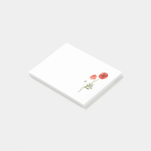 Poppy-aantekeningen na het opblazen post-it® notes (Schuin)