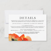 Poppy Accommodatie Details Groen Bruiloft RSVP Kaartje (Voorkant)