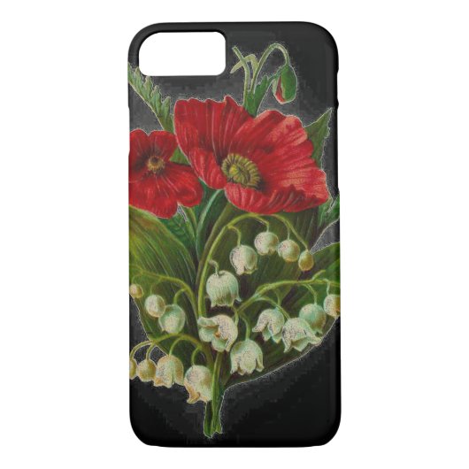 "Poppy and Lily of the Valley"-cel Case-Mate iPhone Case (Achterkant)