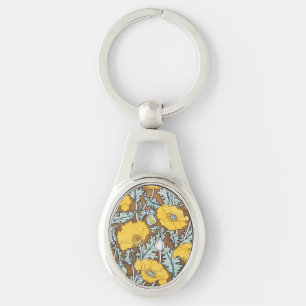 Poppy Art Illustratie Bloem Nouveau Sleutelhanger
