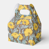 Poppy Art Illustratie Gele bloem Bedankdoosjes (Achterkant)