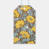 Poppy Art Illustratie Gele bloem Cadeaulabel (Voorkant)