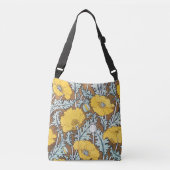 Poppy Art Illustratie Gele bloem Crossbody Tas (Voorkant)