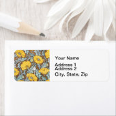 Poppy Art Illustratie Gele bloem Etiket (Insitu)