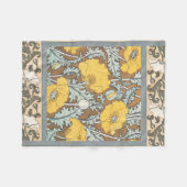 Poppy Art Illustratie Gele bloem Fleece Deken (Voorkant (Horizontaal))