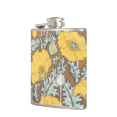 Poppy Art Illustratie Gele bloem Heupfles (Links)