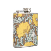 Poppy Art Illustratie Gele bloem Heupfles (Rechts)