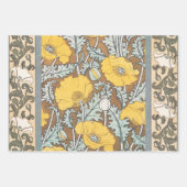 Poppy Art Illustratie Gele bloem Inpakpapier Vel (Voorkant)