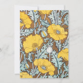 Poppy Art Illustratie Gele bloem Kaart (Achterkant)