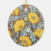 Poppy Art Illustratie Gele bloem Keramisch Ornament (Links)