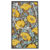 Poppy Art Illustratie Gele bloem Klein Cadeauzakje (Achterkant)