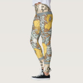 Poppy Art Illustratie Gele bloem Leggings (Links)