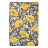 Poppy Art Illustratie Gele bloem Mini Klembord (Achterkant)