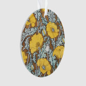 Poppy Art Illustratie Gele bloem Ornament (voorkant)