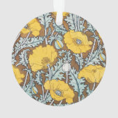 Poppy Art Illustratie Gele bloem Ornament (achterkant)