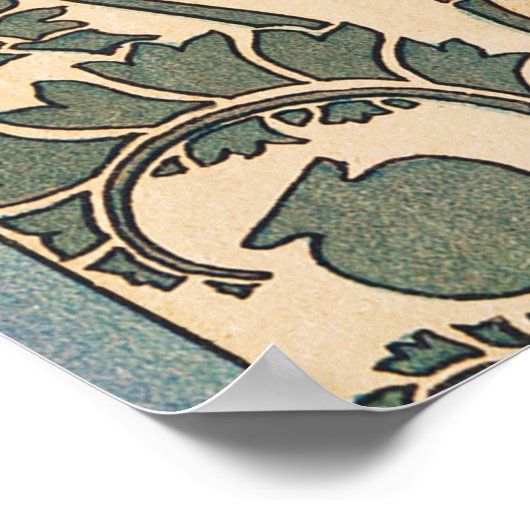 Poppy Art Illustratie Gele bloem Poster (Hoek)