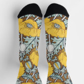 Poppy Art Illustratie Gele bloem Sokken (Top)