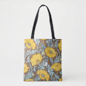 Poppy Art Illustratie Gele bloem Tote Bag (Voorkant)