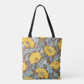 Poppy Art Illustratie Gele bloem Tote Bag (Achterkant)