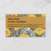 Poppy Art Illustratie Gele bloem Visitekaartje (Voorkant)