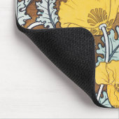 Poppy Art Illustration Flower Pattern Muismat (Hoek)