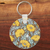Poppy Art Illustration Flower Pattern Sleutelhanger (Voorkant)