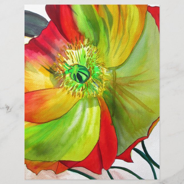 Poppy Art macro-papaver (Voorkant)