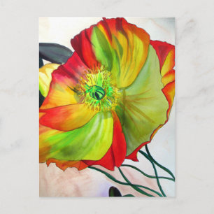 Poppy Art macro-papaver Briefkaart