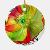 Poppy Art macro-papaver Keramisch Ornament (Voorkant)