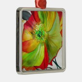 Poppy Art macro-papaver Metalen Ornament (Rechts)