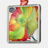 Poppy Art macro-papaver Metalen Ornament (Links)