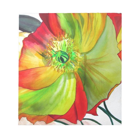 Poppy Art macro-papaver Notitieblok (Voorkant)