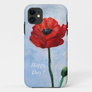 Poppy art Phone SE + iPhone 5/5S, Barely There iPhone 11 Hoesje