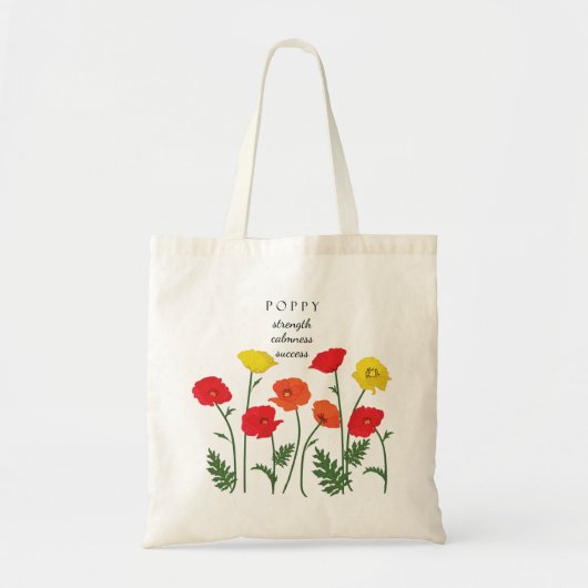 Poppy August Birth Month Flower Bag Tote Bag (Voorkant)