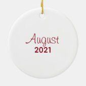 Poppy AUGUST Birthday Red Poppies Birth Flower Keramisch Ornament (Achterkant)