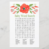 Poppy Baby shower Word Search Game (Voorkant)