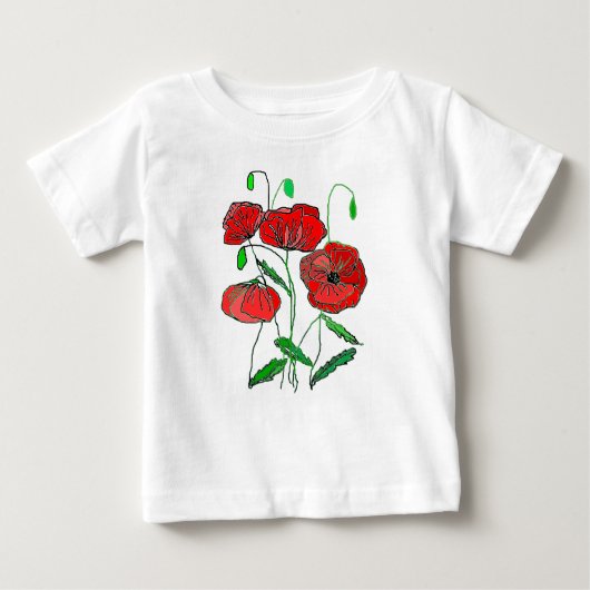 Poppy Baby T-Shirt Painting (Voorkant)