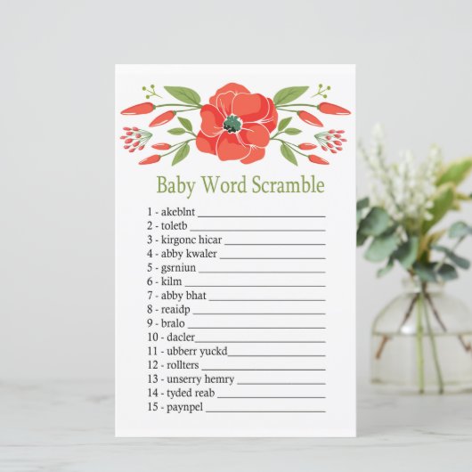 Poppy Baby word scramble game (Staand voorkant)