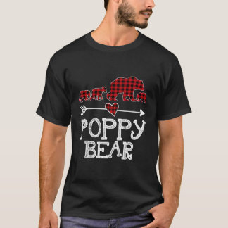 Poppy Beer Kerstmis Pajama Red Pset Buffalo Fami T-shirt
