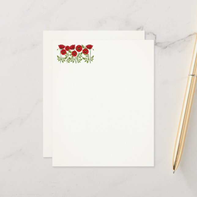 Poppy bloeiende vrolijke zomerbloemen (Voorkant / Achterkant in situ)